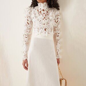 Zimmermann Luminous Embroidered Bodice Natural Size AU 3 US 10